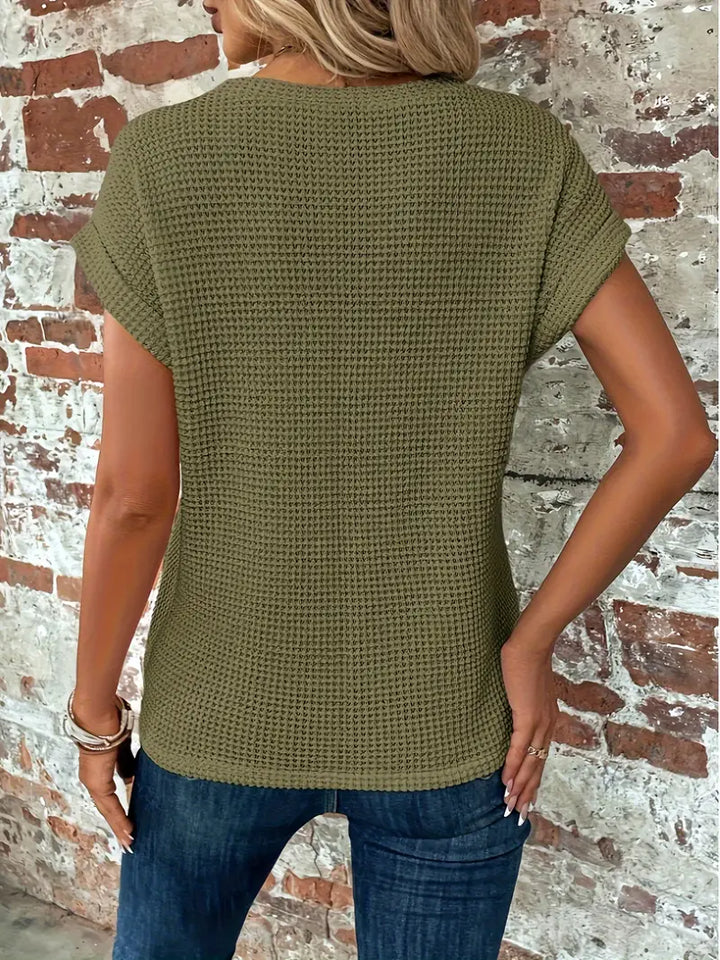 Drune | Geknotet gestrickter Top mit Front für Damen