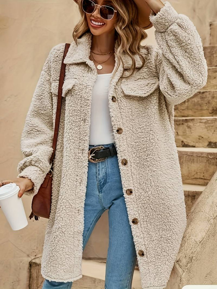Drune | Teddyjacke mit Knöpfen