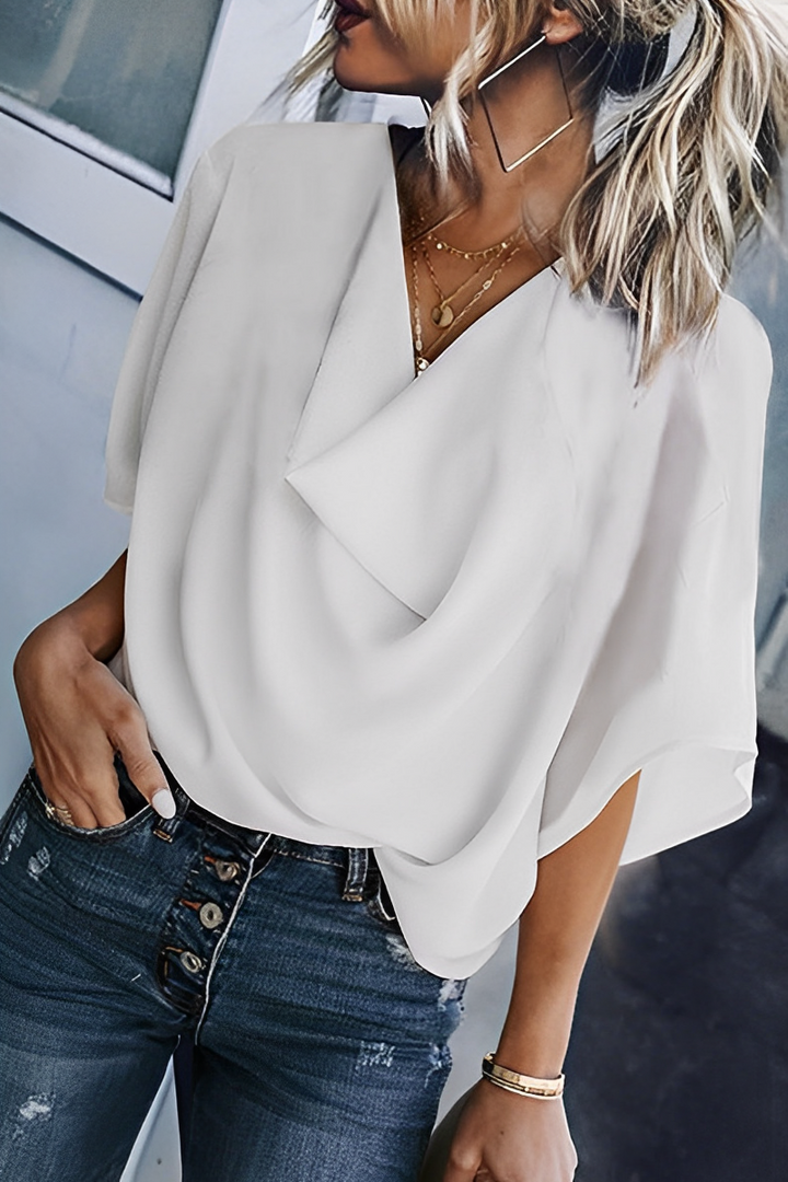 Drune | Damen Sommer Chiffon Bluse