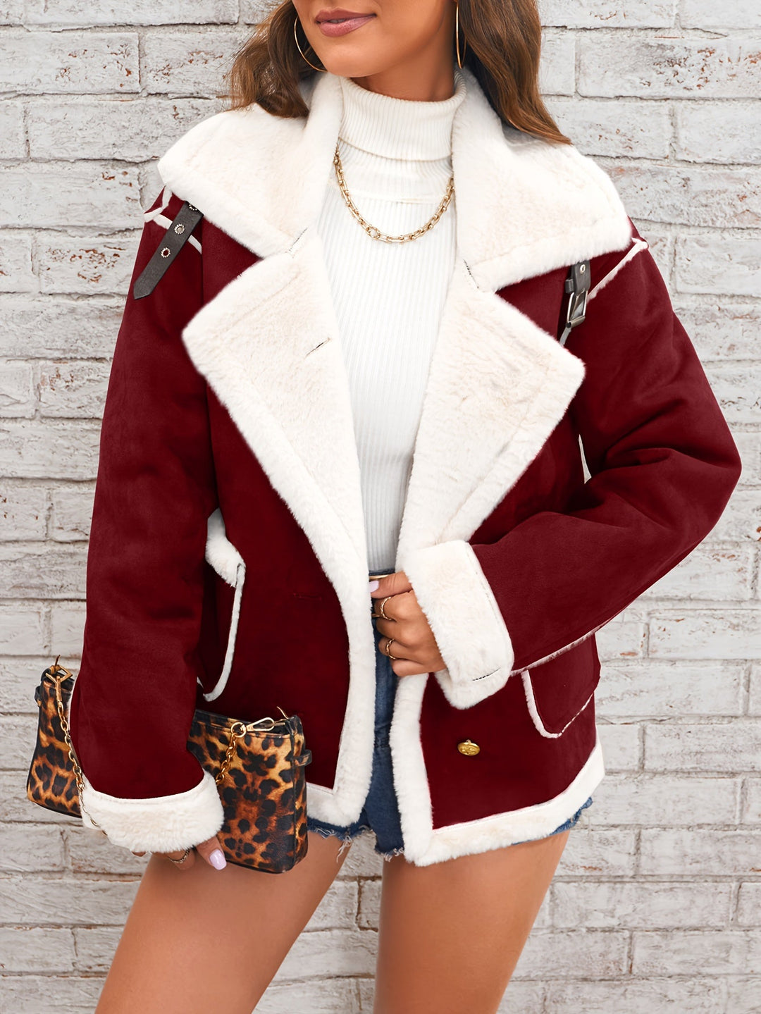 Drune | Winterjacke für Damen - gemütlich mit Schafsfellkragen