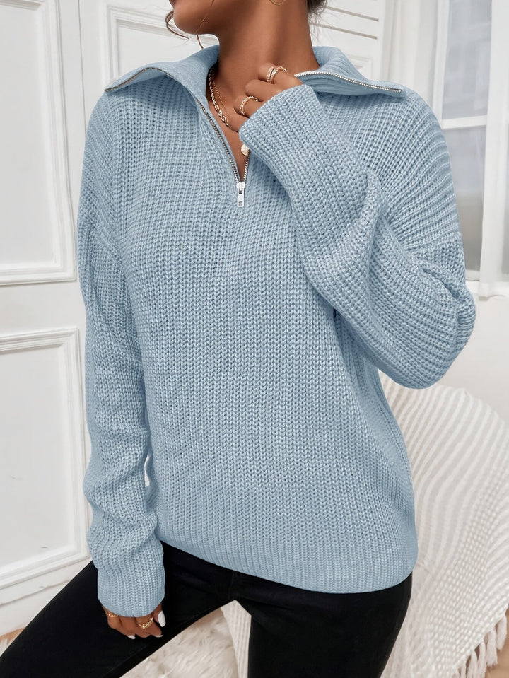 Drune | Lässiger Fleecepullover mit Reißverschluss Damen