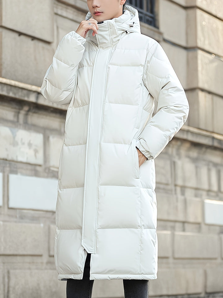 Drune |  Lange Kapuzen-Daunen-Winterjacke Für Herren - Perfekt für Outdoor-Aktivitäten