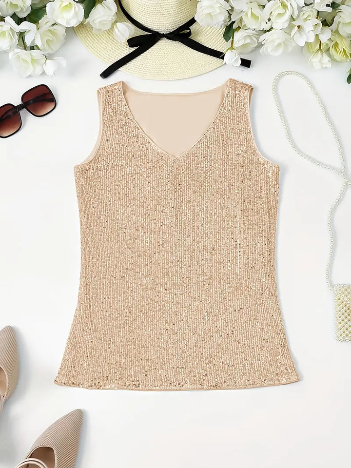 Drune | Elegantes Ärmelloses Top mit Pailletten