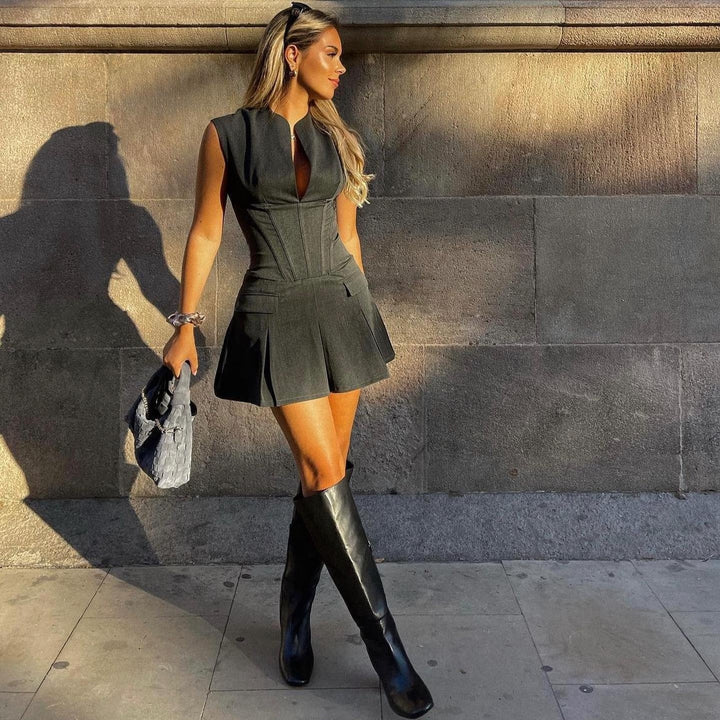 Drune | Minikleid Mit Korsett Und Faltenrock Für Frauen