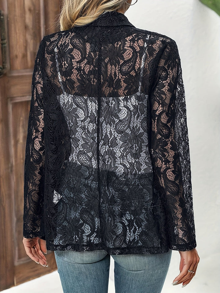 Drune | Offener Vorderer Floralspitzen Revers Blazer