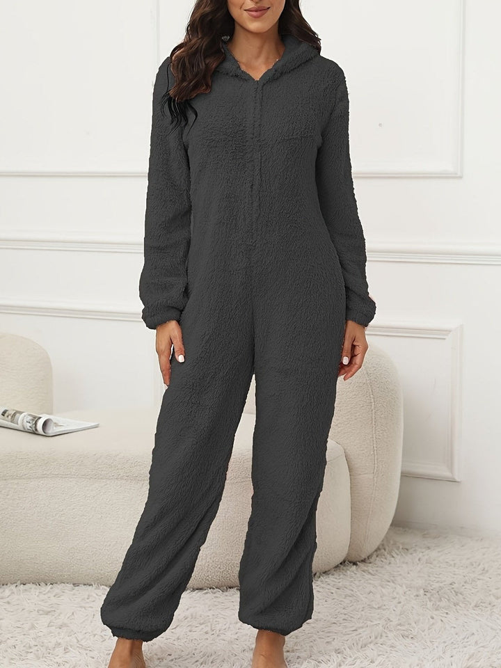 Drune | Kapuzen-Lounge-Jumpsuit Für Stilvollen Winterkomfort Für Frauen