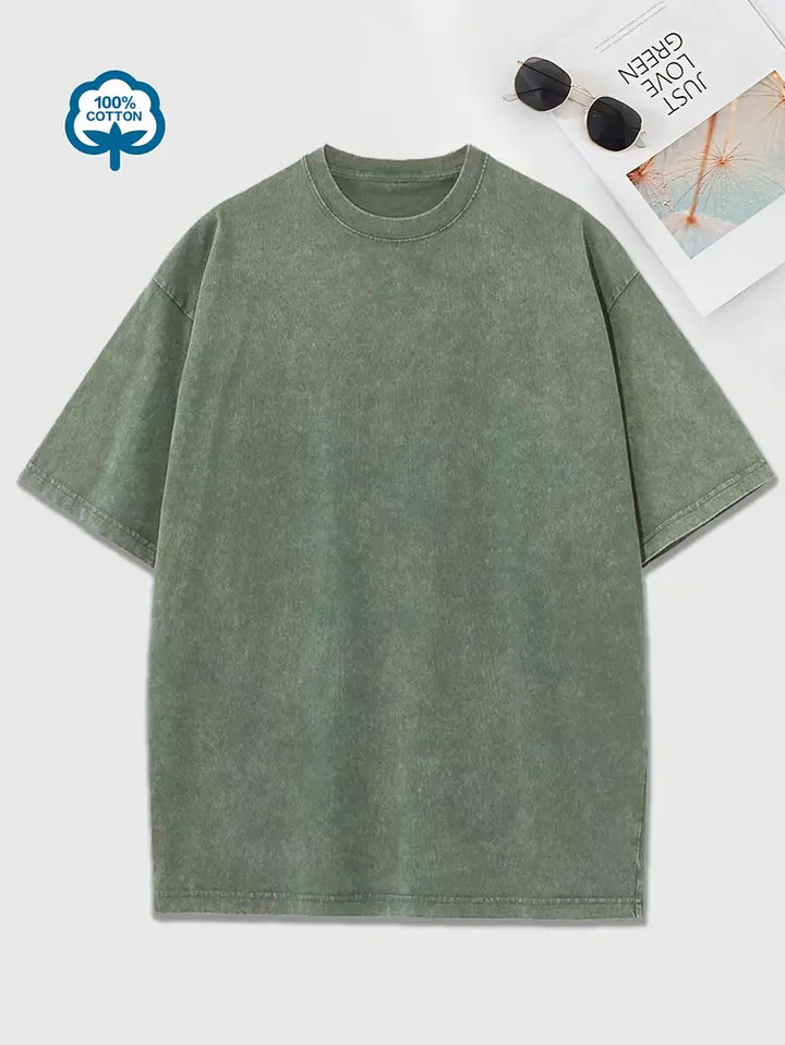 Drune | Baumwoll-T-Shirt mit Rundhalsausschnitt