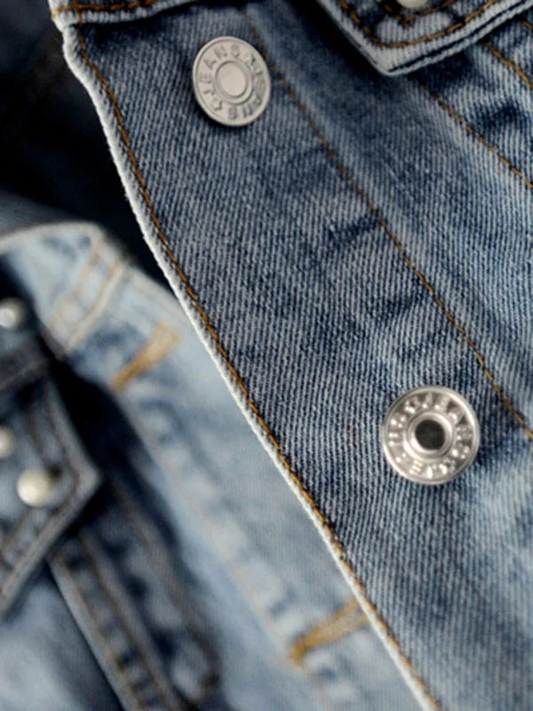 Drune | Casual Jeansjacke mit Perlen für Damen
