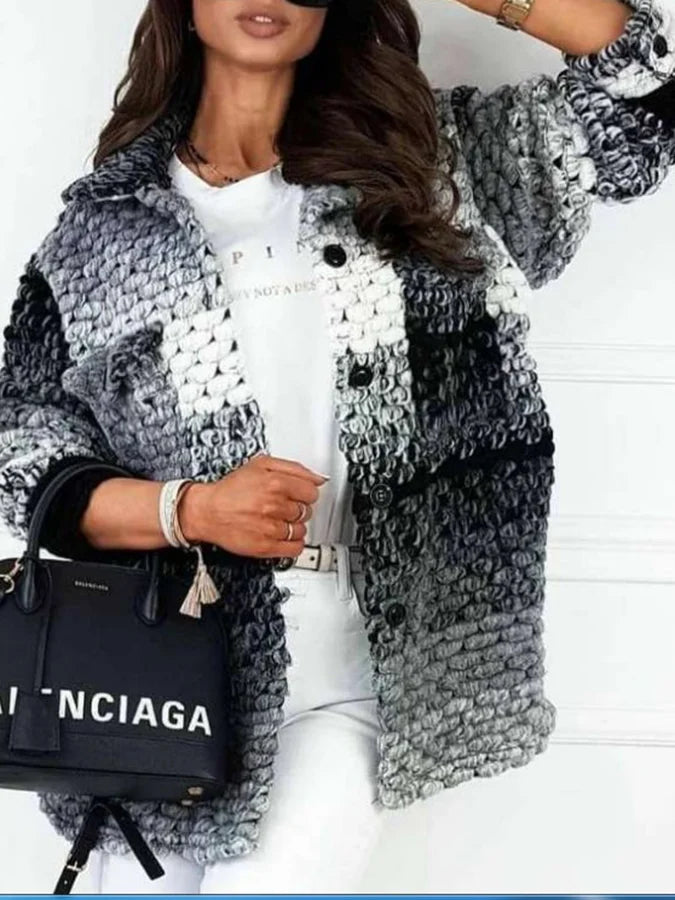 Drune - Kleurrijke wollen jas