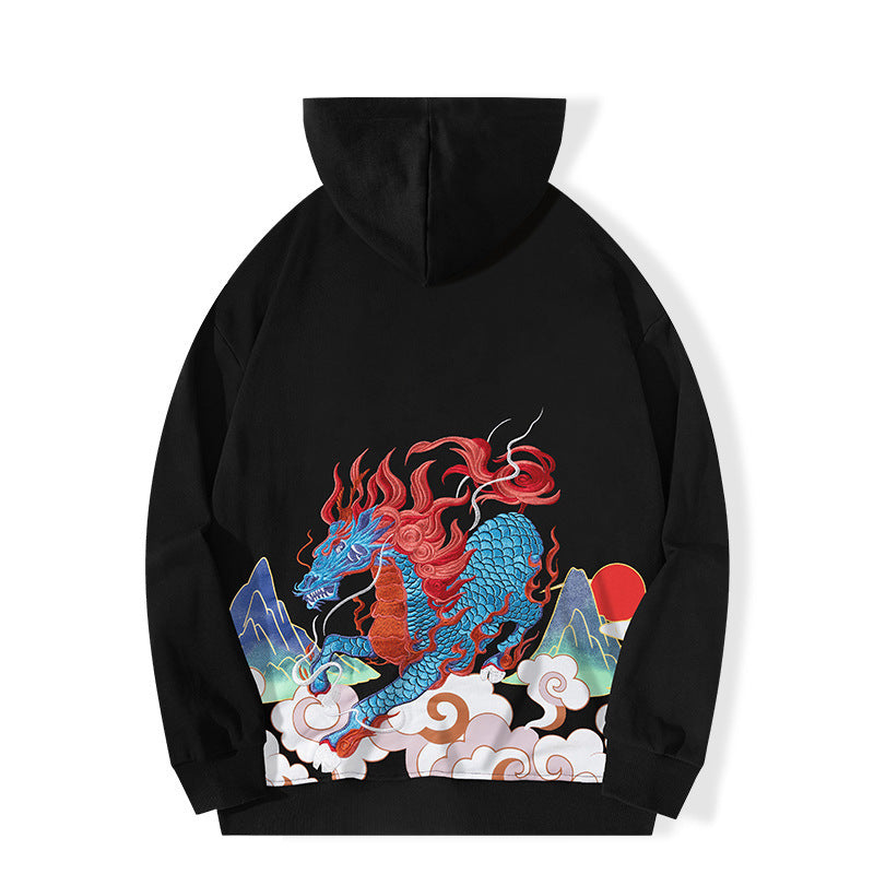 Drune | Hoodie mit Drachen-Print