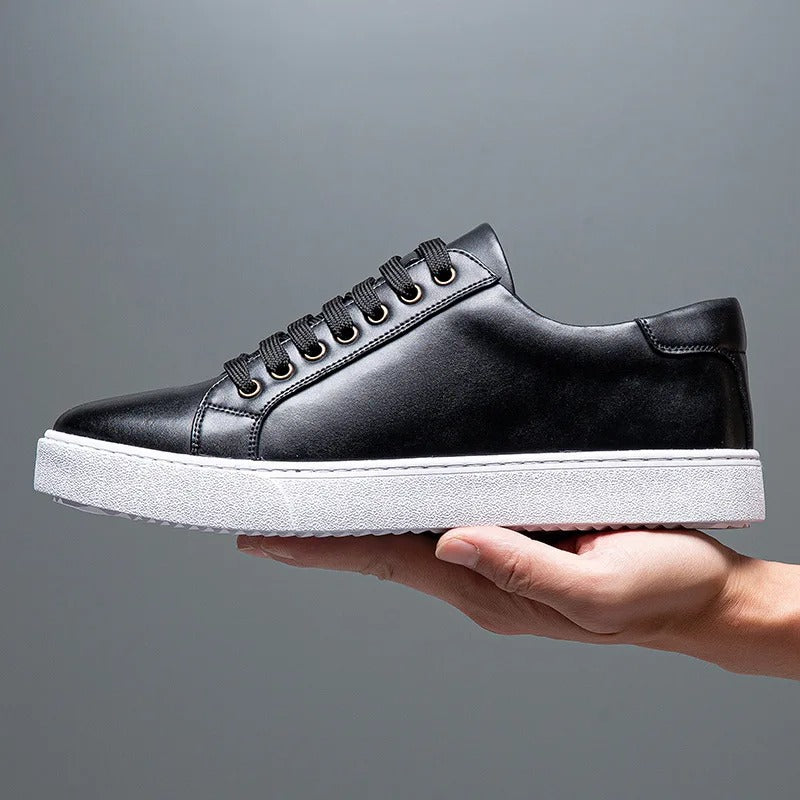 Herren Sneaker Leder Elegant Bequem