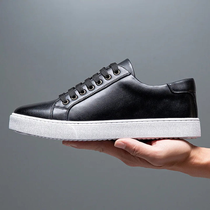 Herren Sneaker Leder Elegant Bequem