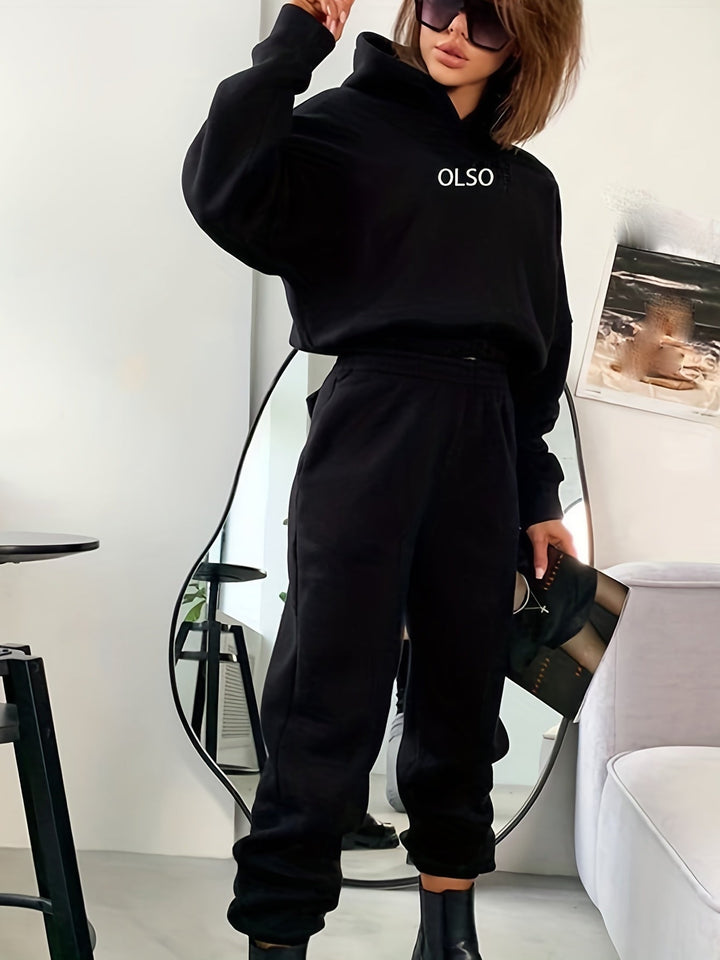 Drune | Damen Freizeit Kapuzenpullover und Jogginghosen