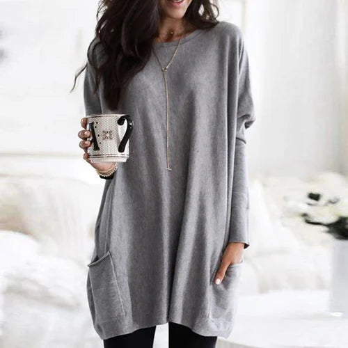 Drune | Tunika mit Taschen - bequeme Damen Oversized Top