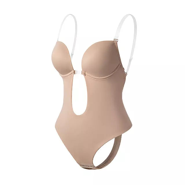 Drune | Tiefer V-Ausschnitt Körperformender Bodysuit