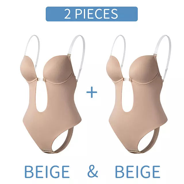 Drune | Tiefer V-Ausschnitt Körperformender Bodysuit
