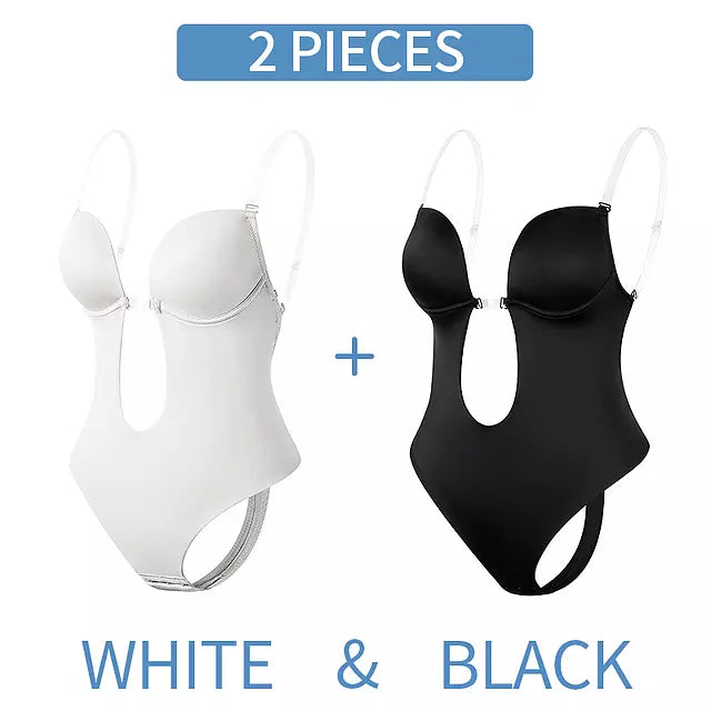 Drune | Tiefer V-Ausschnitt Körperformender Bodysuit