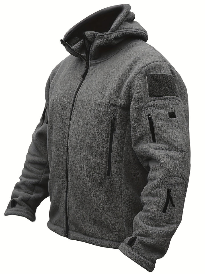 Drune | Fleece-Reißverschluss-Winddichte Outdoorjacke Für Herren - Perfekt für Outdoor-Aktivitäten