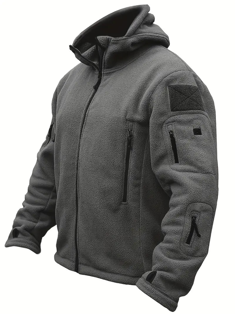 Drune | Tactical Hoodie Jacke - Mehrfach-Taschen-Design - Fleece-Futter - Outdoor-Leistung