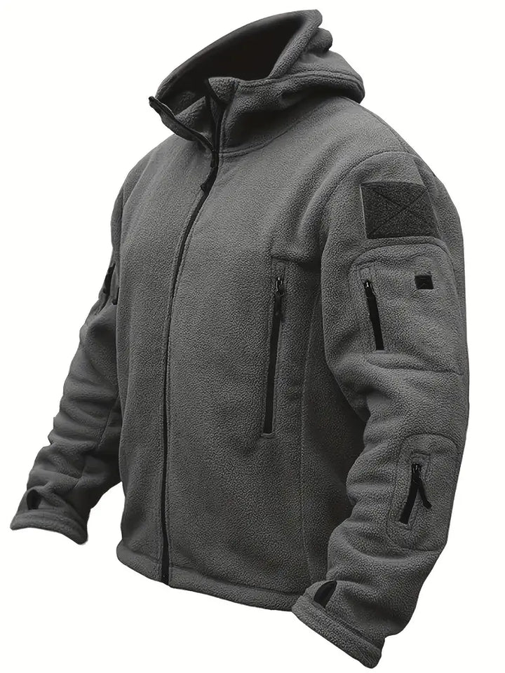 Drune | Tactical Hoodie Jacke - Mehrfach-Taschen-Design - Fleece-Futter - Outdoor-Leistung