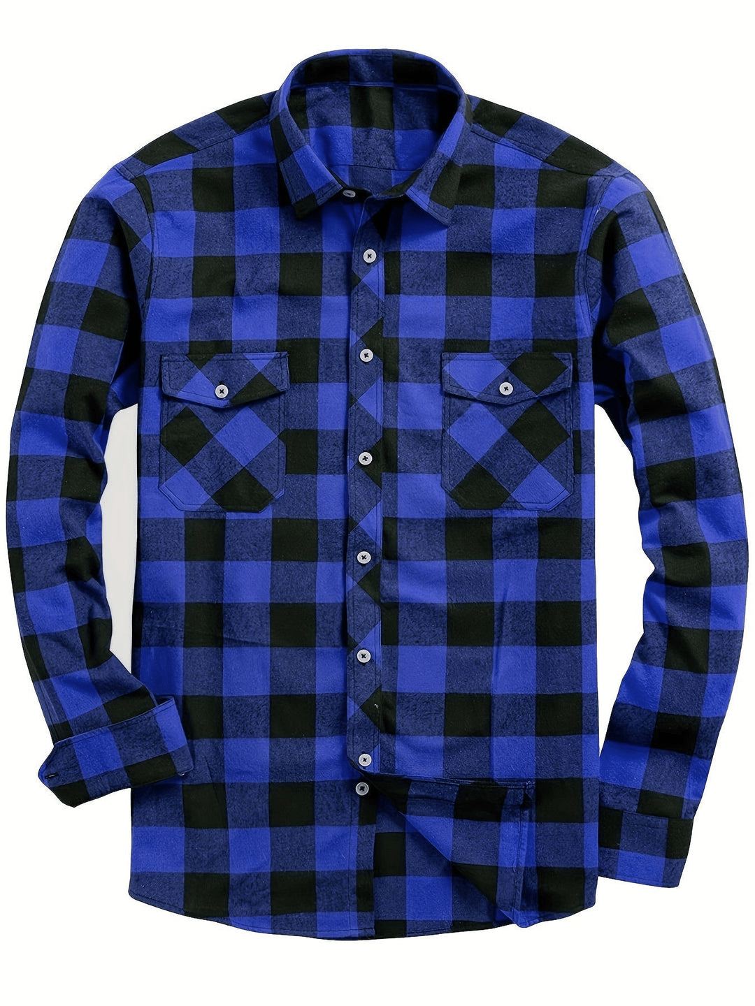 Drune | Lässig Herren Bluse Hemd Lumberjack Print Shirt