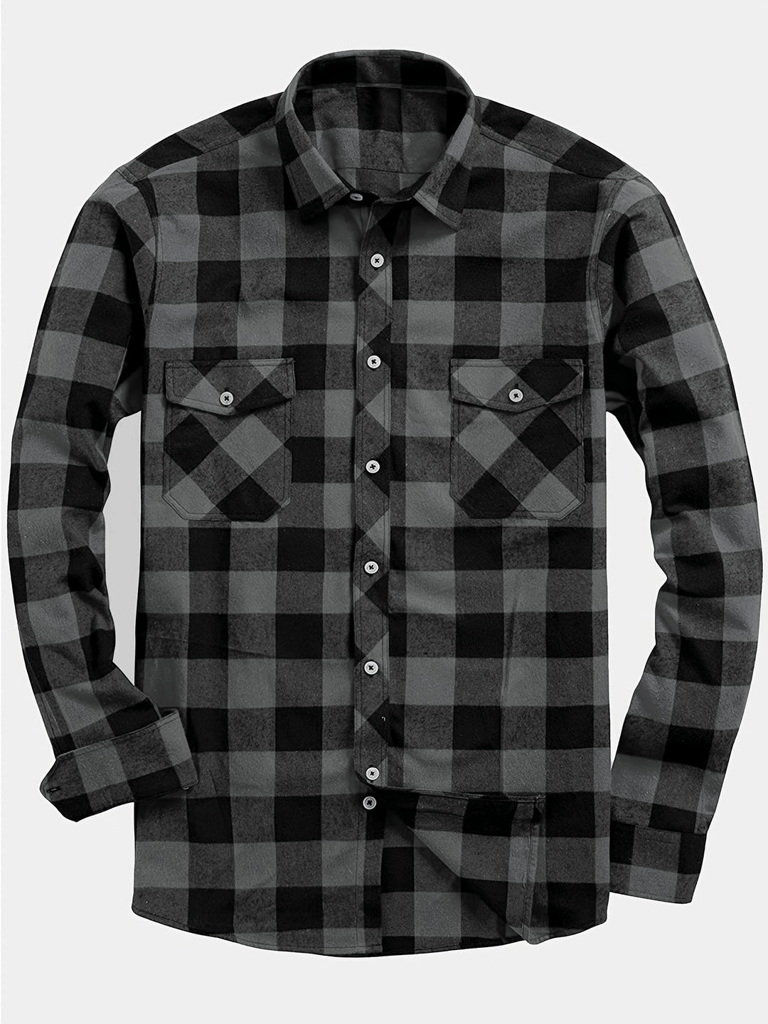 Drune | Lässig Herren Bluse Hemd Lumberjack Print Shirt