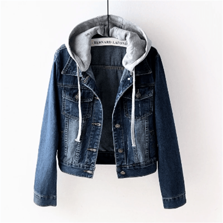 Drune | Jack Damen Jeansjacke Klassisches Design & Vielseitiges Design