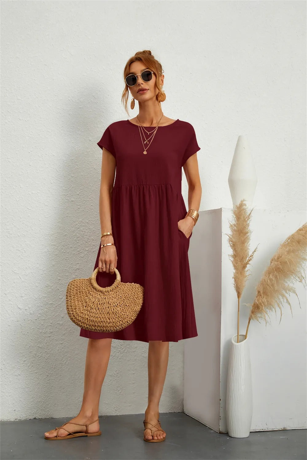 Drune | Elegantes, Tailliertes Kleid mit Zeitlosem Stil für Frauen