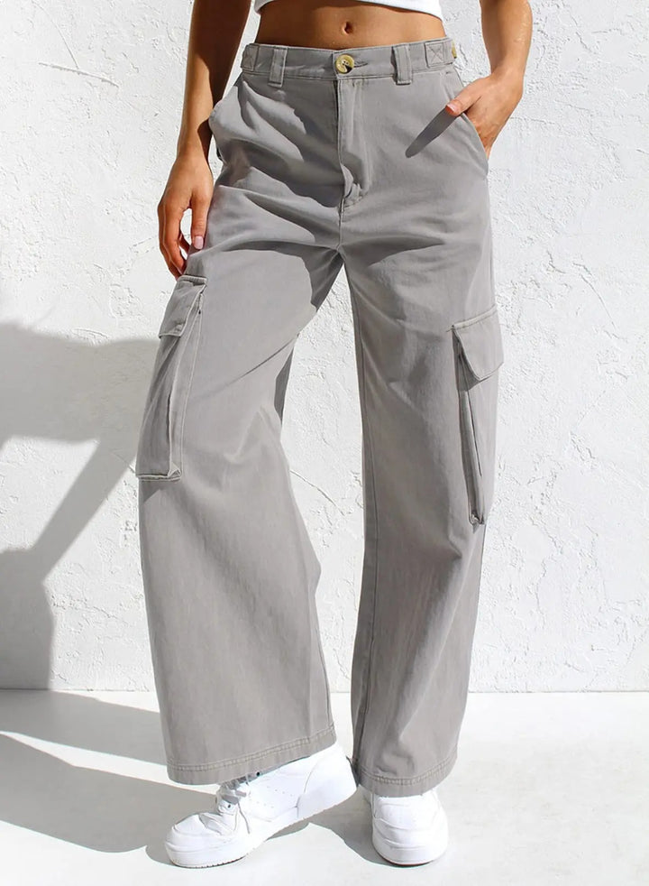 Drune | Baggy Baumwoll Cargo Hose Mit Taschen