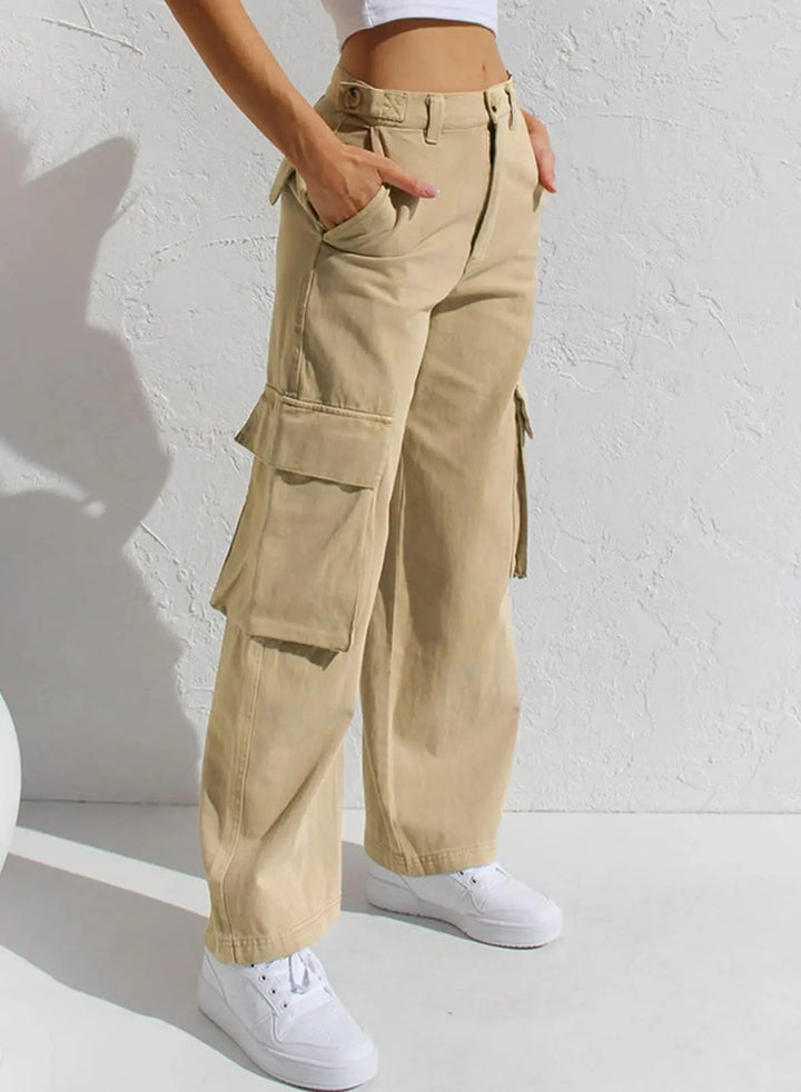 Drune | Baggy Baumwoll Cargo Hose Mit Taschen