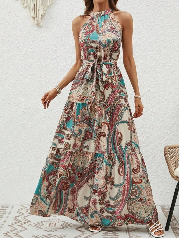 Drune | Damen Retro Maxi Halterneck & Vintage-inspiriert