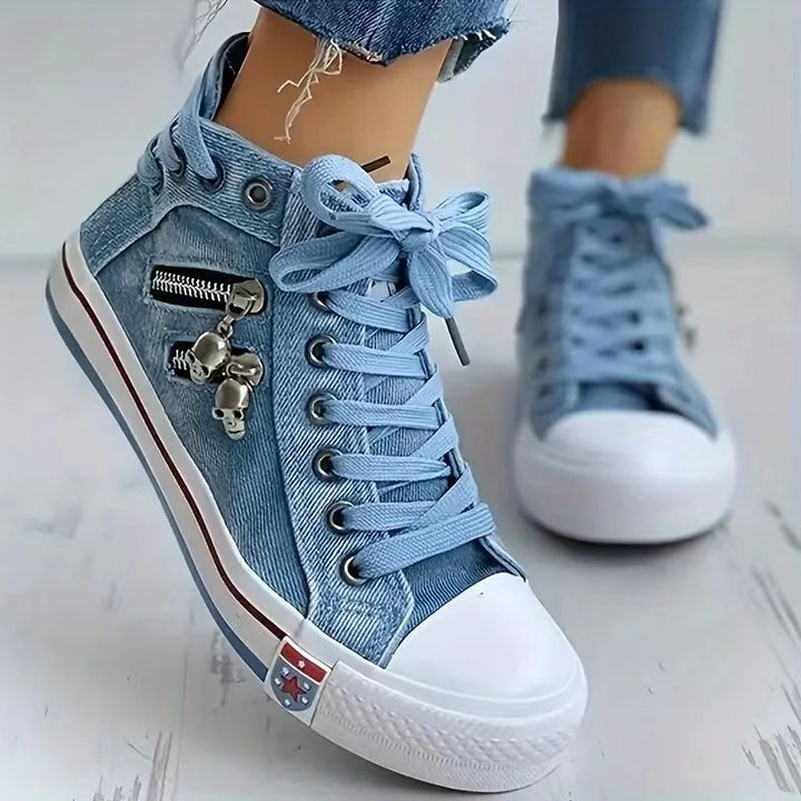 Drune | Urbaner Trend Sneaker-Jeans-Look & Reißverschluss