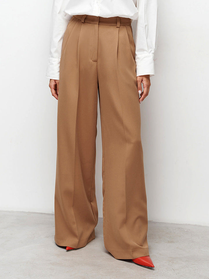 Drune Hose mit hoher Taille und weitem Bein