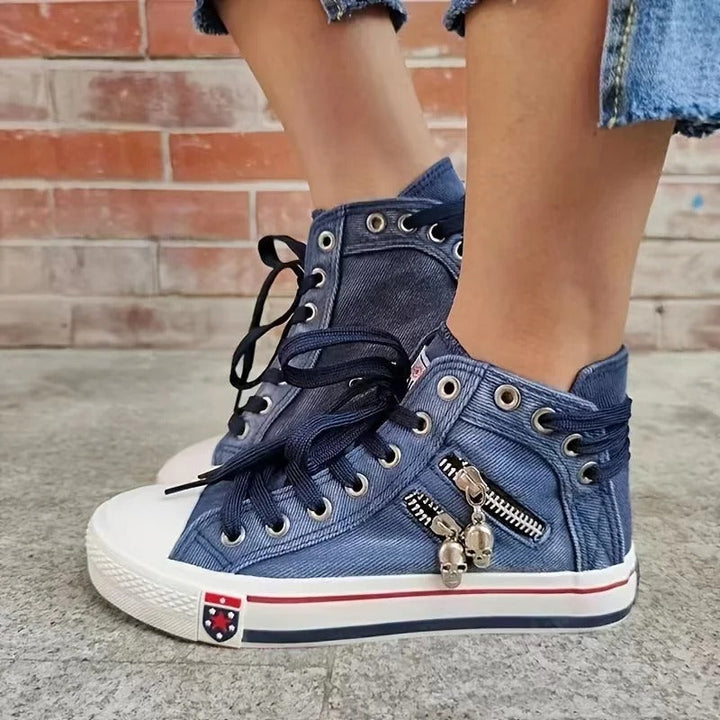 TrendSneaker JeansLook & Reibverschluss Drune