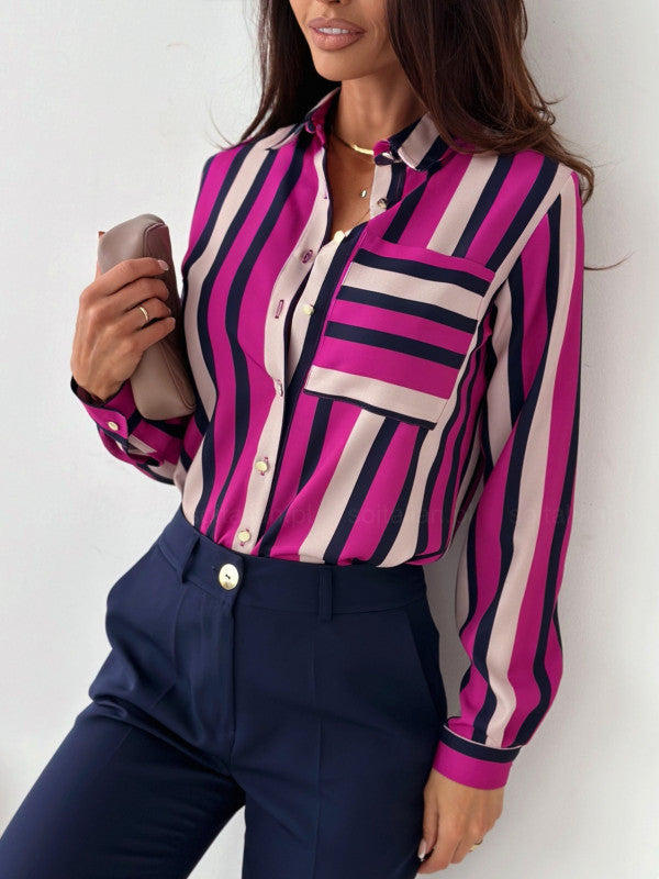 Drune Bluse | Aufgeräumte Damenbluse mit Satindruck