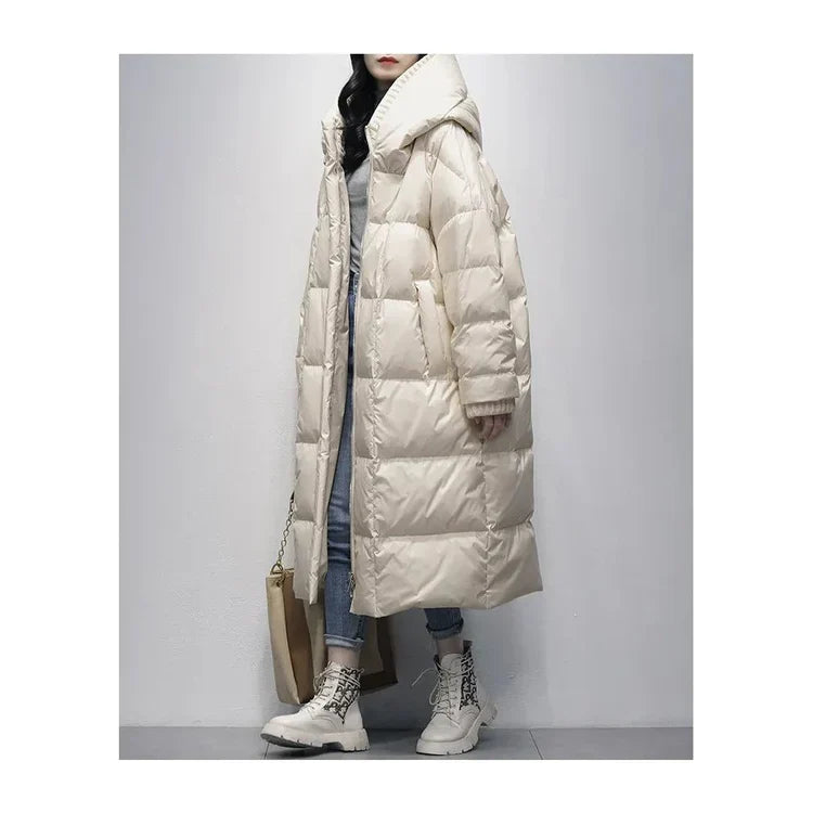 Drune | Lange Pufferjacke mit Daunenumhang
