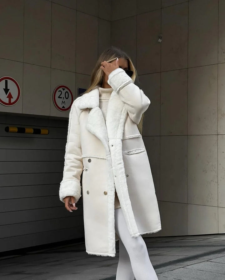 Drune | Lockere Teddyjacke Aus Lammwolle Mit Lässigem Kragen