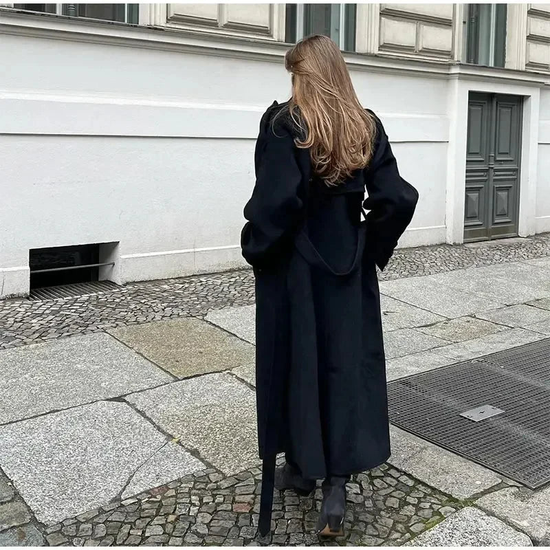Drune | Doppelreihiger Wollmischmantel