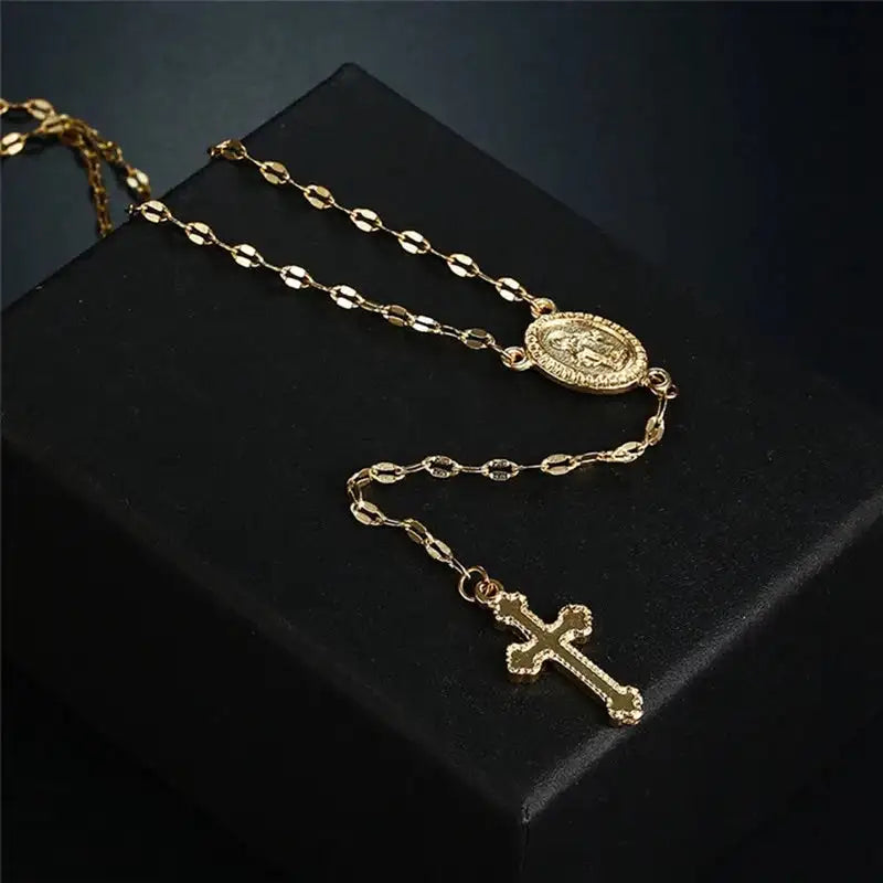 Drune | Elegante Rosenkranz Kette Für Damen