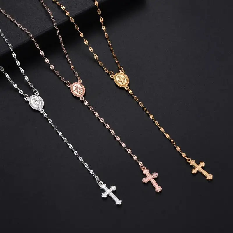 Drune | Elegante Rosenkranz Kette Für Damen