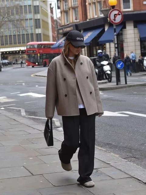 Drune | Breasted Wollmischung Mantel - Übergröße - Zeitlose Eleganz - Lässiger Chic