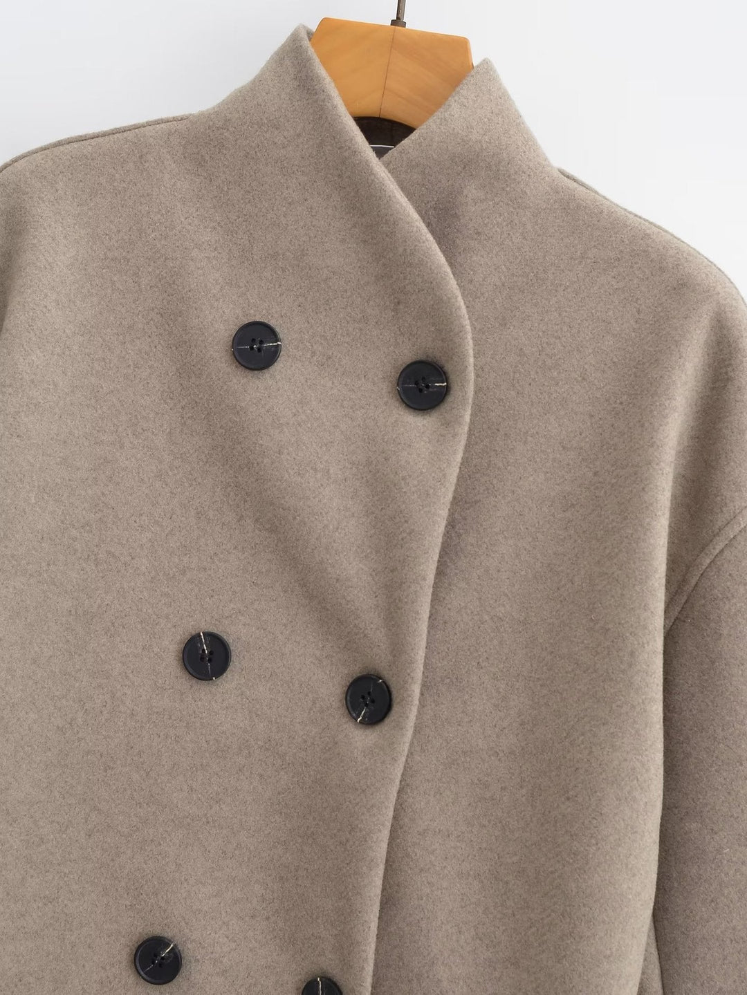 Drune | Breasted Wollmischung Mantel - Übergröße - Zeitlose Eleganz - Lässiger Chic