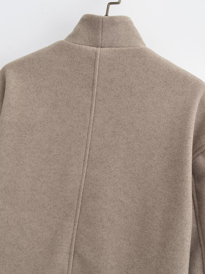 Drune | Breasted Wollmischung Mantel - Übergröße - Zeitlose Eleganz - Lässiger Chic