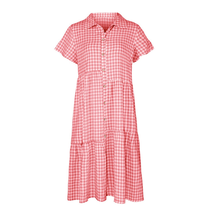 Drune | Hemdkragen kariertes Kleid
