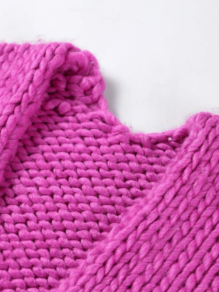 Drune | Cozy knitted cardigan in a solid color, casual