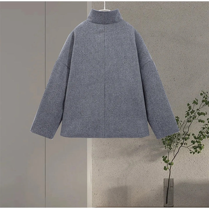 Drune | Wollmischung Jacke mit Hohem Kragen und Knöpfen