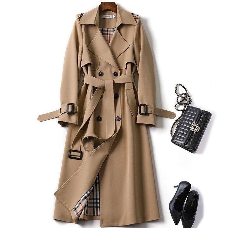 Drune | Einfarbiger Trenchcoat für Damen