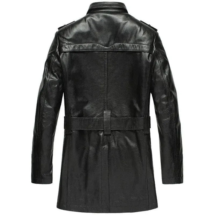 Drune | Doppelreihiger Leder-Trenchcoat Herren