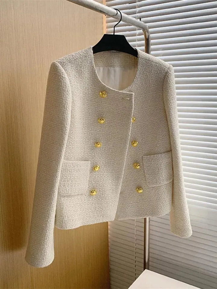 Drune | Doppelreihige Damen Kurz Tweedjacke