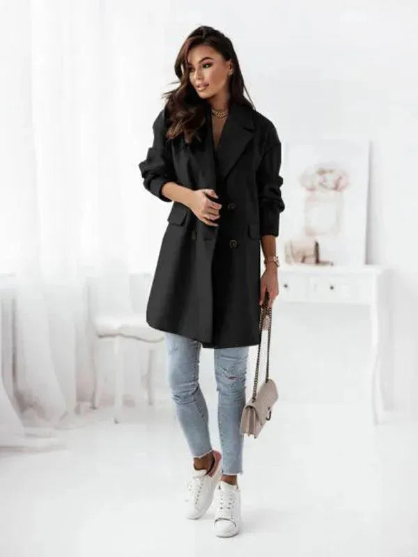 Drune | Doppelreihiger Frauen-Trenchcoat